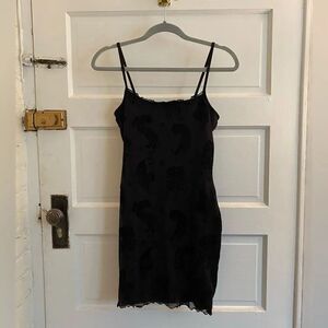 H&M Divided Short Black Tiger Patterned Chemise Dress Size Small